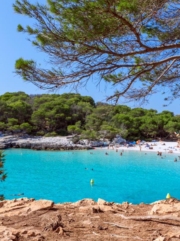 Cala en Turqueta Menorca Cala en Turqueta de aguas turquesas y arena blanca